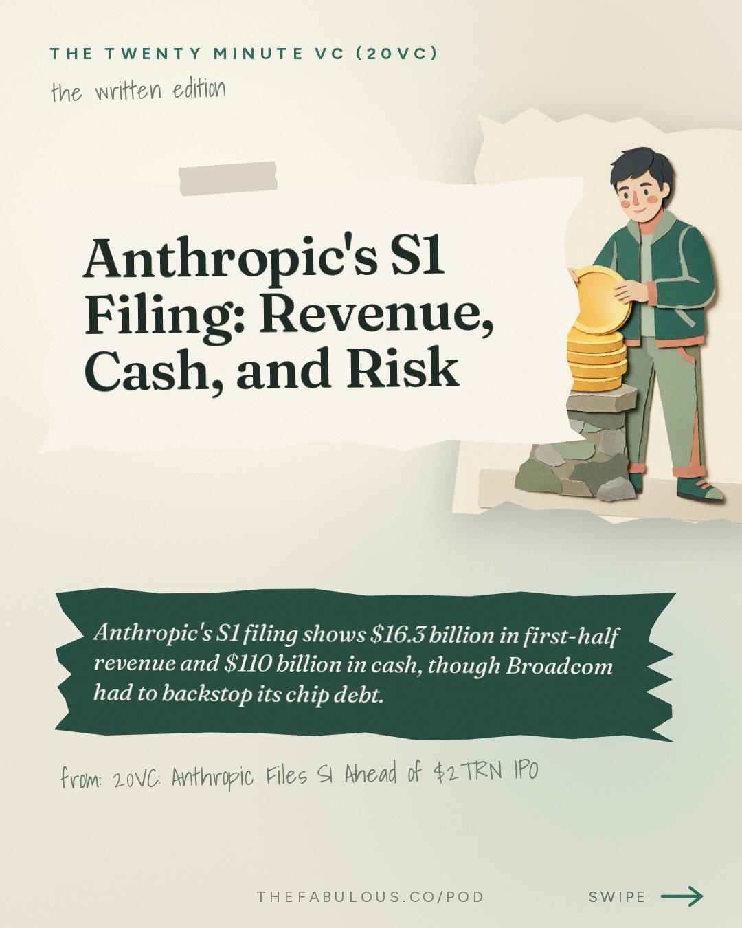 Anthropic's S1 Filing: Revenue, Cash, and Risk — The Twenty Minute VC (20VC): Venture Capital | Startup Funding | The Pitch: 20VC: Anthropic Files S1 Ahead of $2TRN IPO | Instinct's Rumoured $30 Billion Fundraise | Microsoft Laysoff 27,000 While Meta Taps Equity Markets for $95 Billion Capex Spending Spree