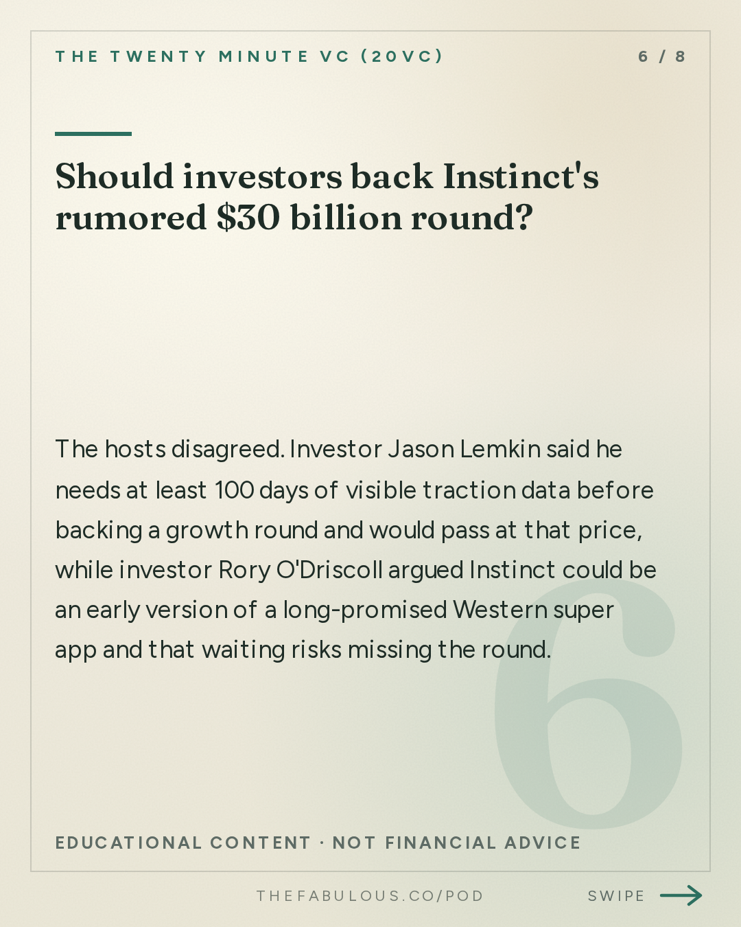 Should investors back Instinct's rumored $30 billion round? — The Twenty Minute VC (20VC): Venture Capital | Startup Funding | The Pitch: 20VC: Anthropic Files S1 Ahead of $2TRN IPO | Instinct's Rumoured $30 Billion Fundraise | Microsoft Laysoff 27,000 While Meta Taps Equity Markets for $95 Billion Capex Spending Spree