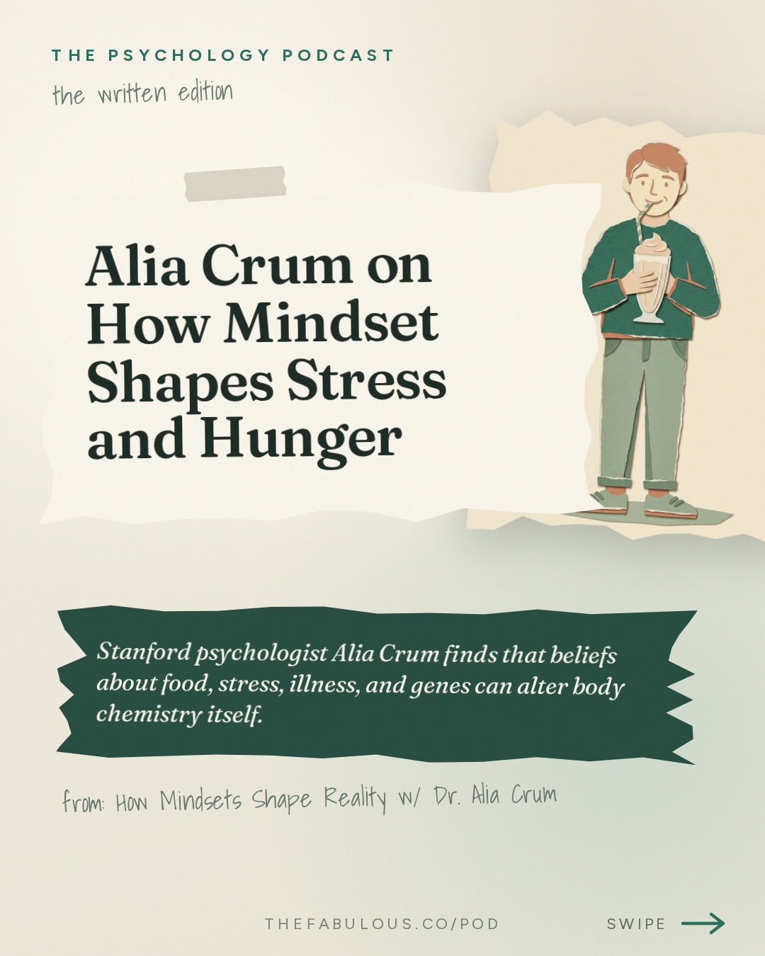 Alia Crum on How Mindset Shapes Stress and Hunger — The Psychology Podcast: How Mindsets Shape Reality w/ Dr. Alia Crum