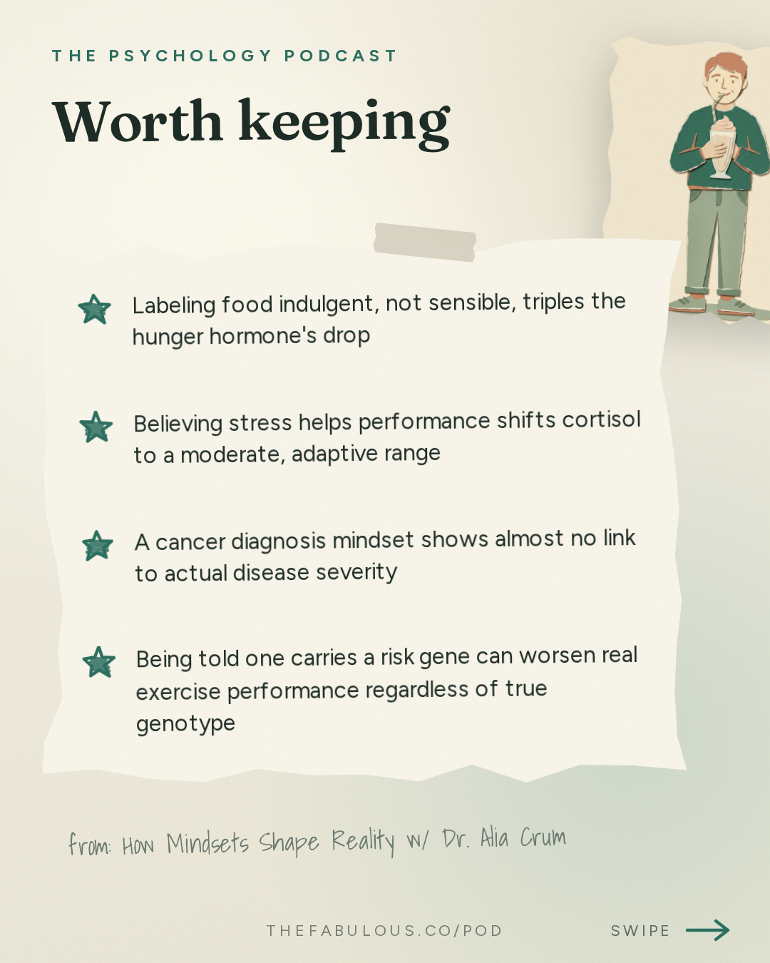 Worth keeping — The Psychology Podcast: How Mindsets Shape Reality w/ Dr. Alia Crum