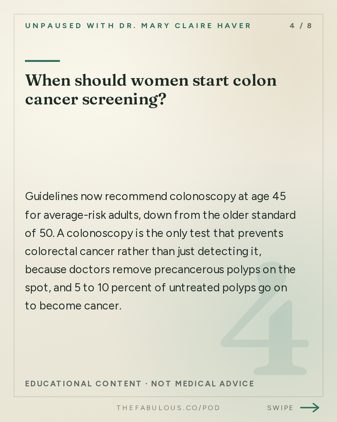 When should women start colon cancer screening? — unPAUSED with Dr. Mary Claire Haver: How Menopause Changes Your Gut Health with a Leading Gastroenterologist
