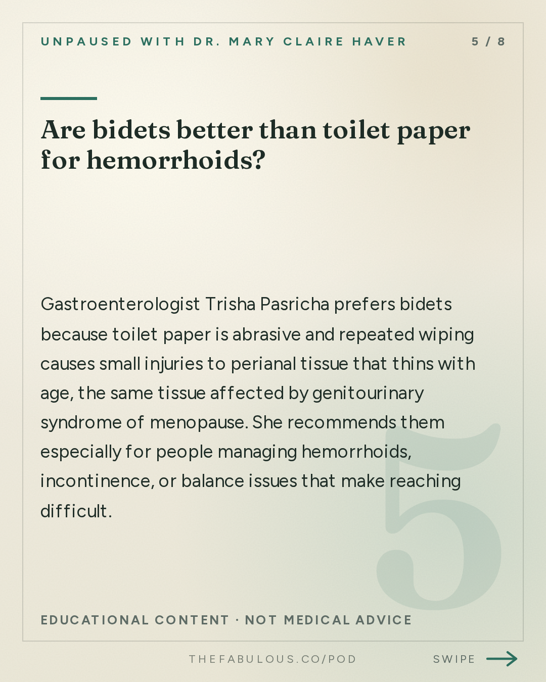 Are bidets better than toilet paper for hemorrhoids? — unPAUSED with Dr. Mary Claire Haver: How Menopause Changes Your Gut Health with a Leading Gastroenterologist