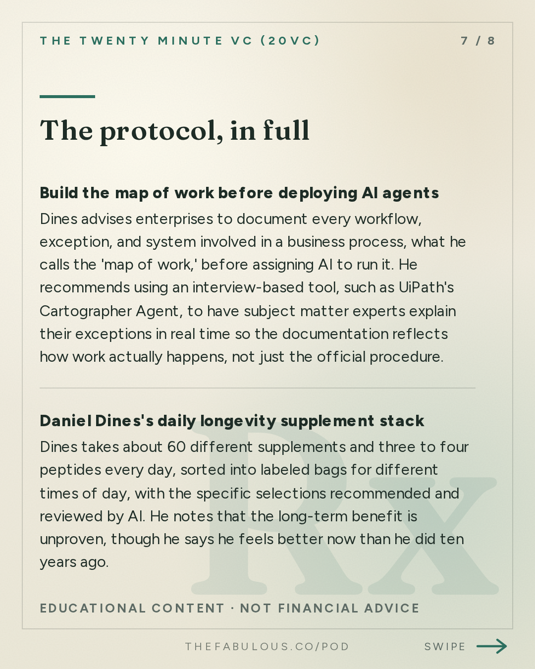 The protocol, in full — The Twenty Minute VC (20VC): Venture Capital | Startup Funding | The Pitch: 20VC: Why AI Cannot Replace Humans in Enterprise | Why Work Processes Not Models Will Be The Most Valuable Asset in AI | Why Europe Has Lost and Building in the US vs EU with Daniel Dines, UiPath