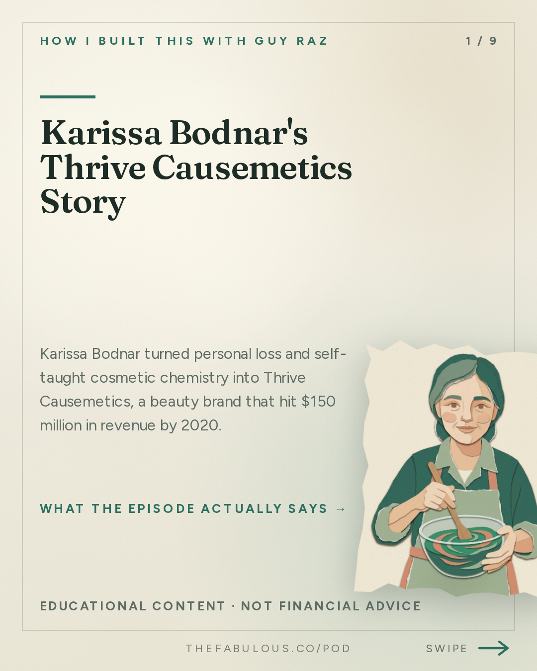 Karissa Bodnar's Thrive Causemetics Story — How I Built This with Guy Raz: Thrive Causemetics: Karissa Bodnar. How $150 a Day in Sales Turned into a $150 Million Beauty Business with a Mission