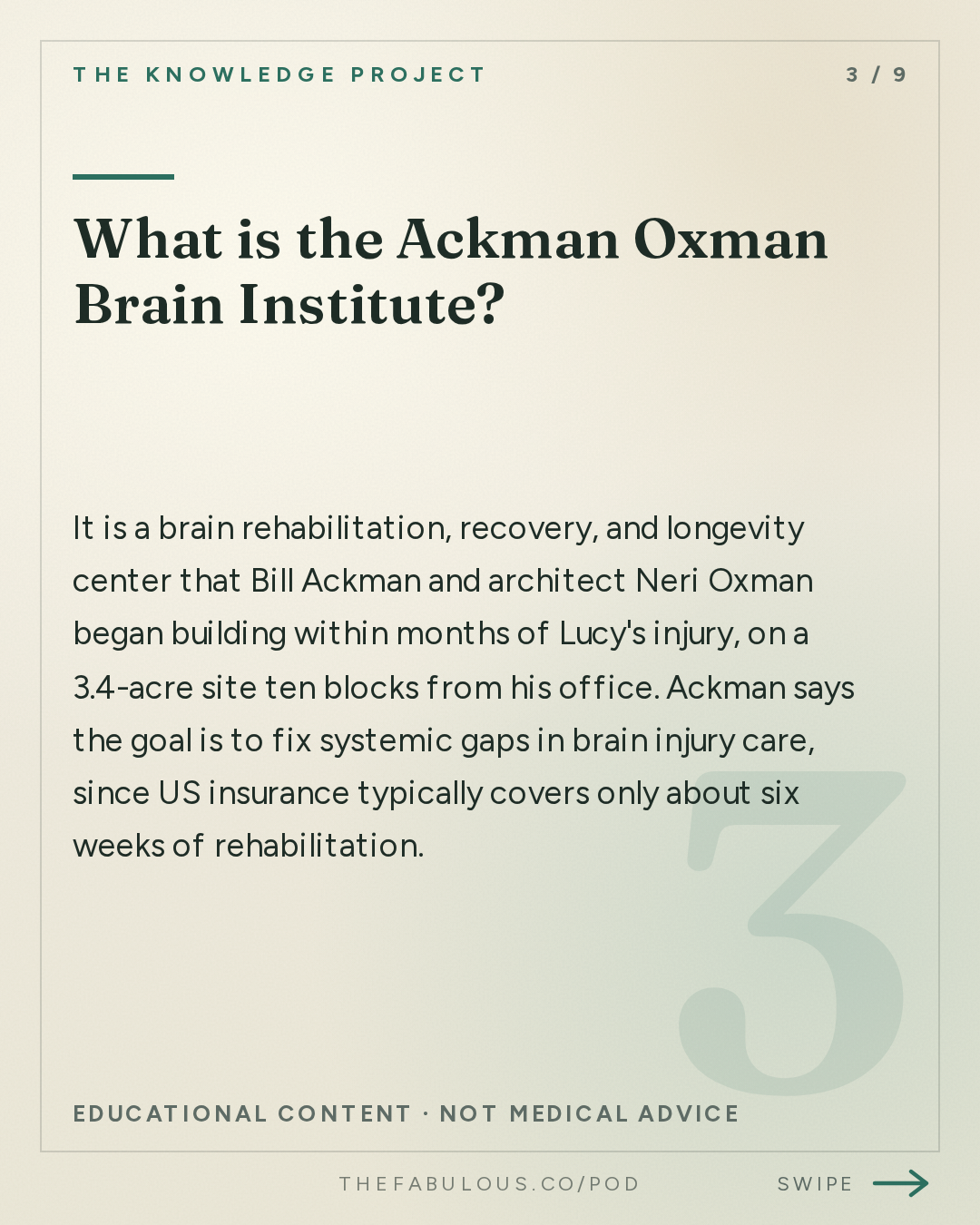 What is the Ackman Oxman Brain Institute? — The Knowledge Project: Bill Ackman: The Biggest Fight of His Life