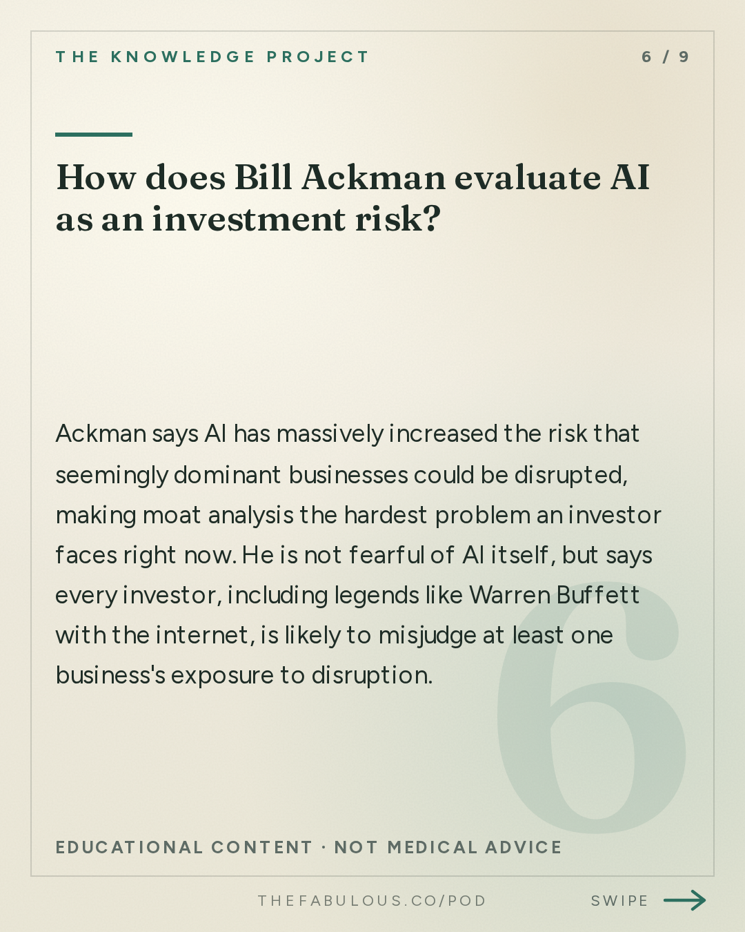 How does Bill Ackman evaluate AI as an investment risk? — The Knowledge Project: Bill Ackman: The Biggest Fight of His Life