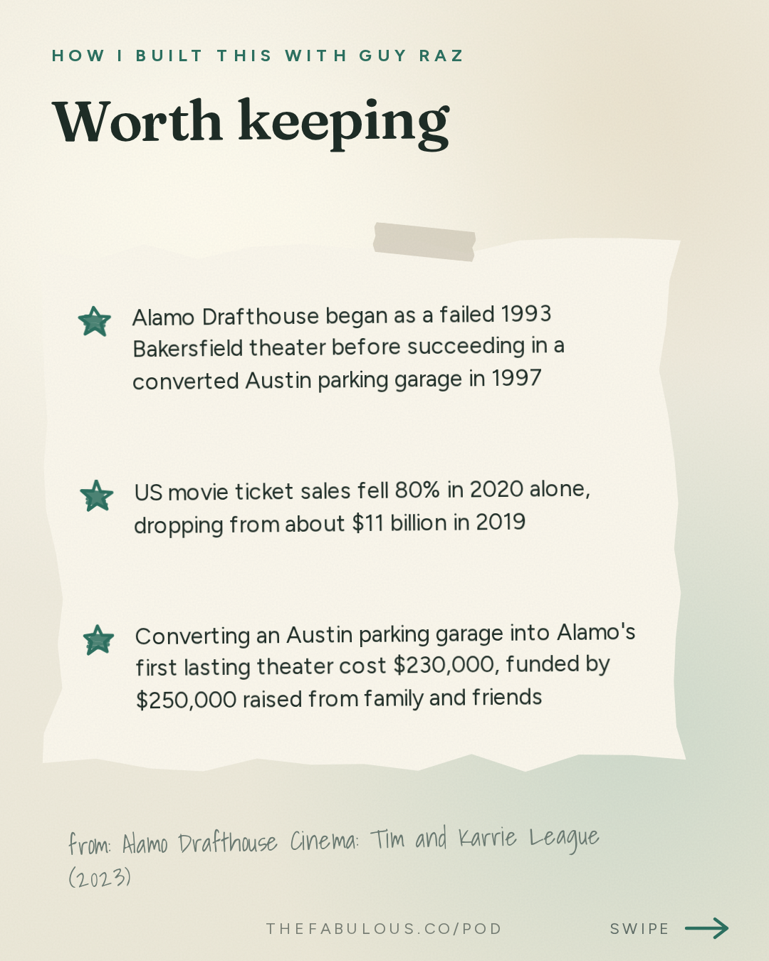 Worth keeping — How I Built This with Guy Raz: Alamo Drafthouse Cinema: Tim and Karrie League (2023)