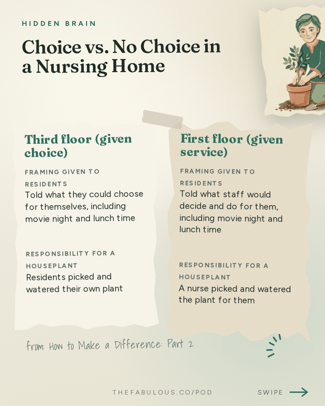Choice vs. No Choice in a Nursing Home — Hidden Brain: How to Make a Difference: Part 2
