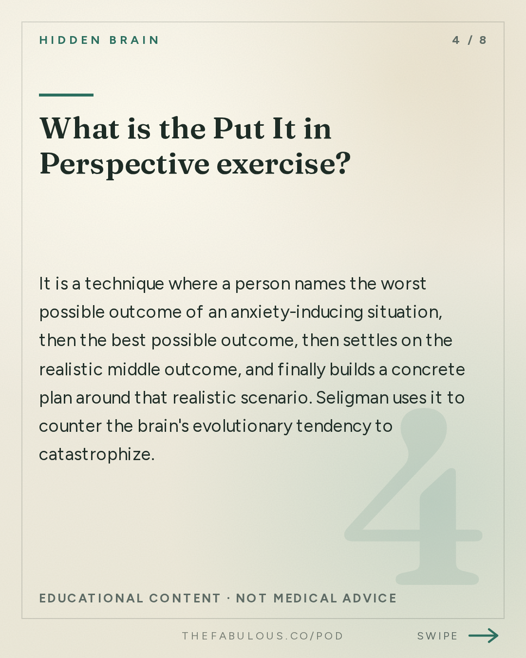 What is the Put It in Perspective exercise? — Hidden Brain: How to Make a Difference: Part 2