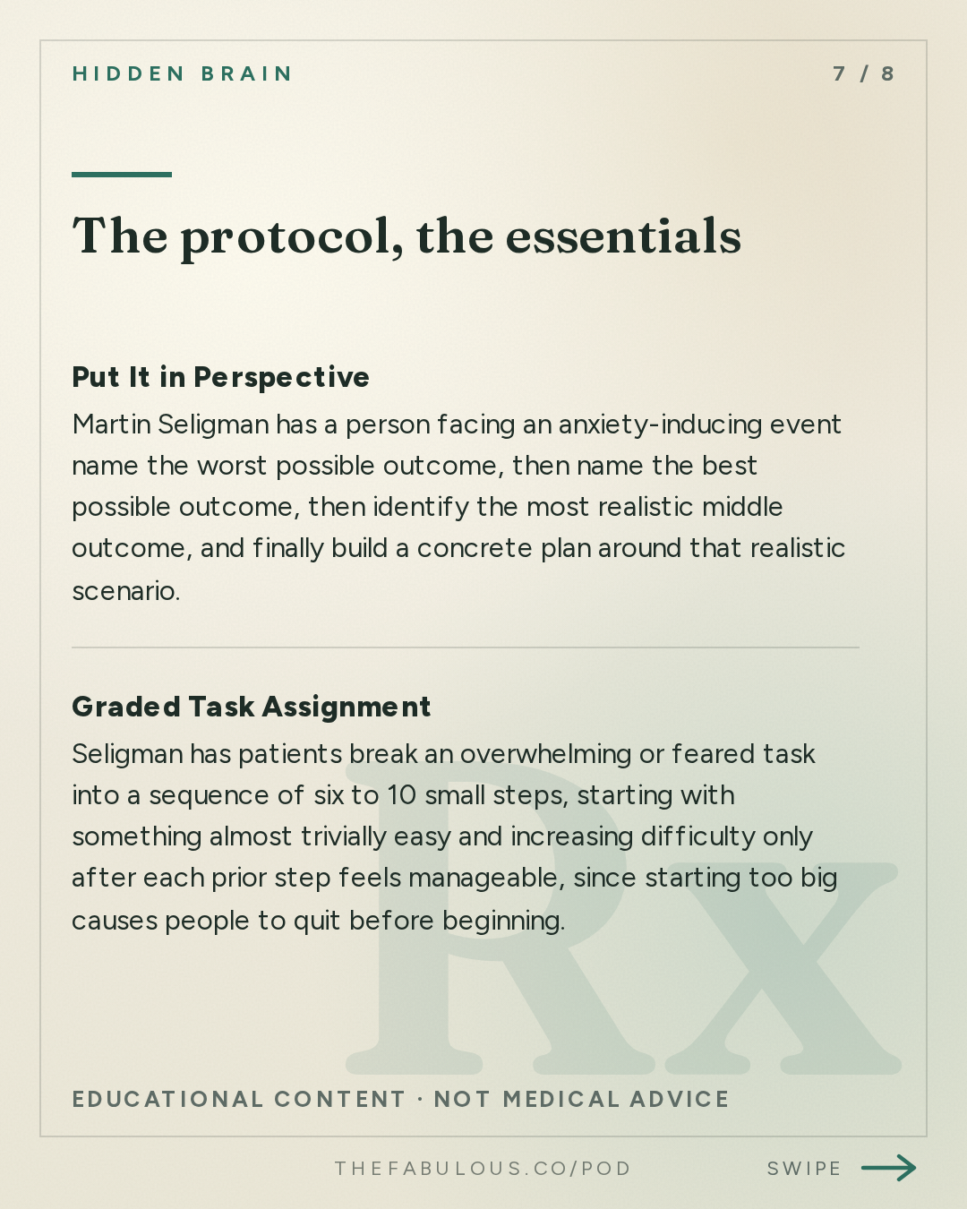 The protocol, the essentials — Hidden Brain: How to Make a Difference: Part 2