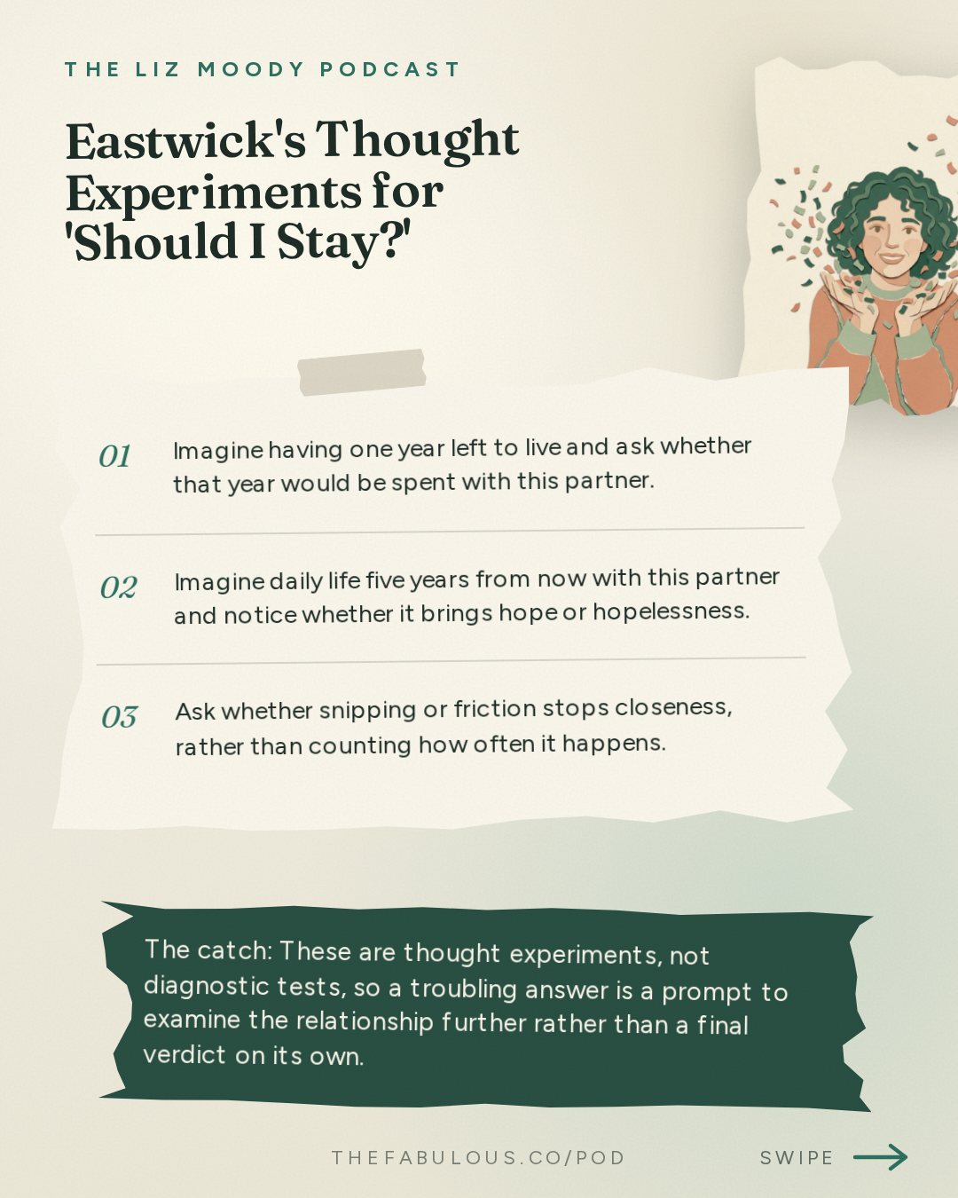 Eastwick's Thought Experiments for 'Should I Stay?' — The Liz Moody Podcast: Relationship Expert's Brutally Honest Takes On YOUR Juiciest Confessions