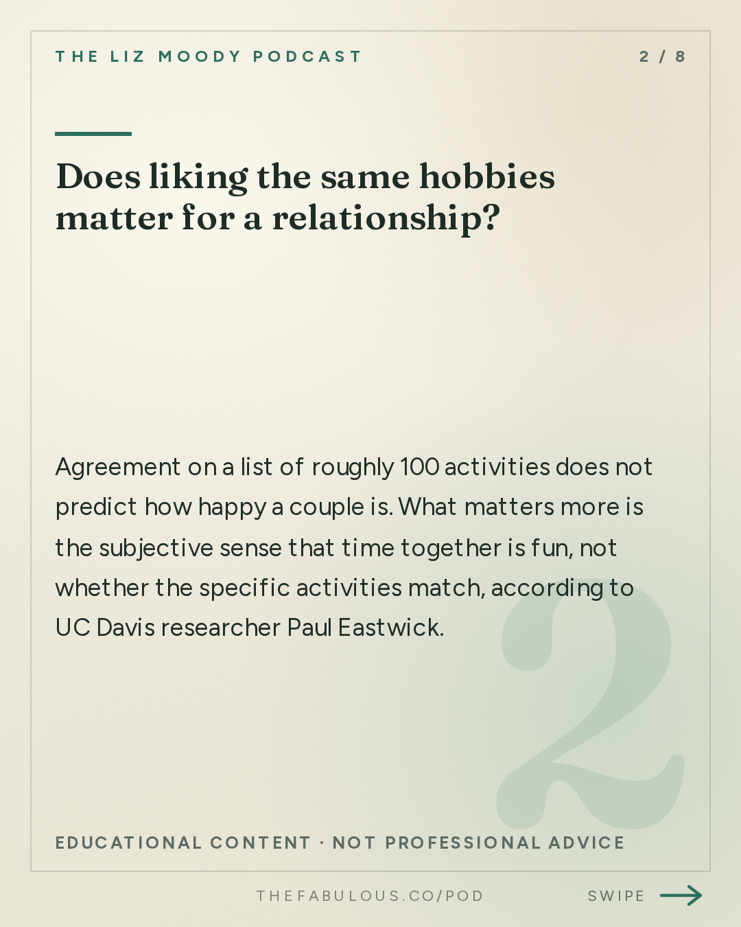 Does liking the same hobbies matter for a relationship? — The Liz Moody Podcast: Relationship Expert's Brutally Honest Takes On YOUR Juiciest Confessions