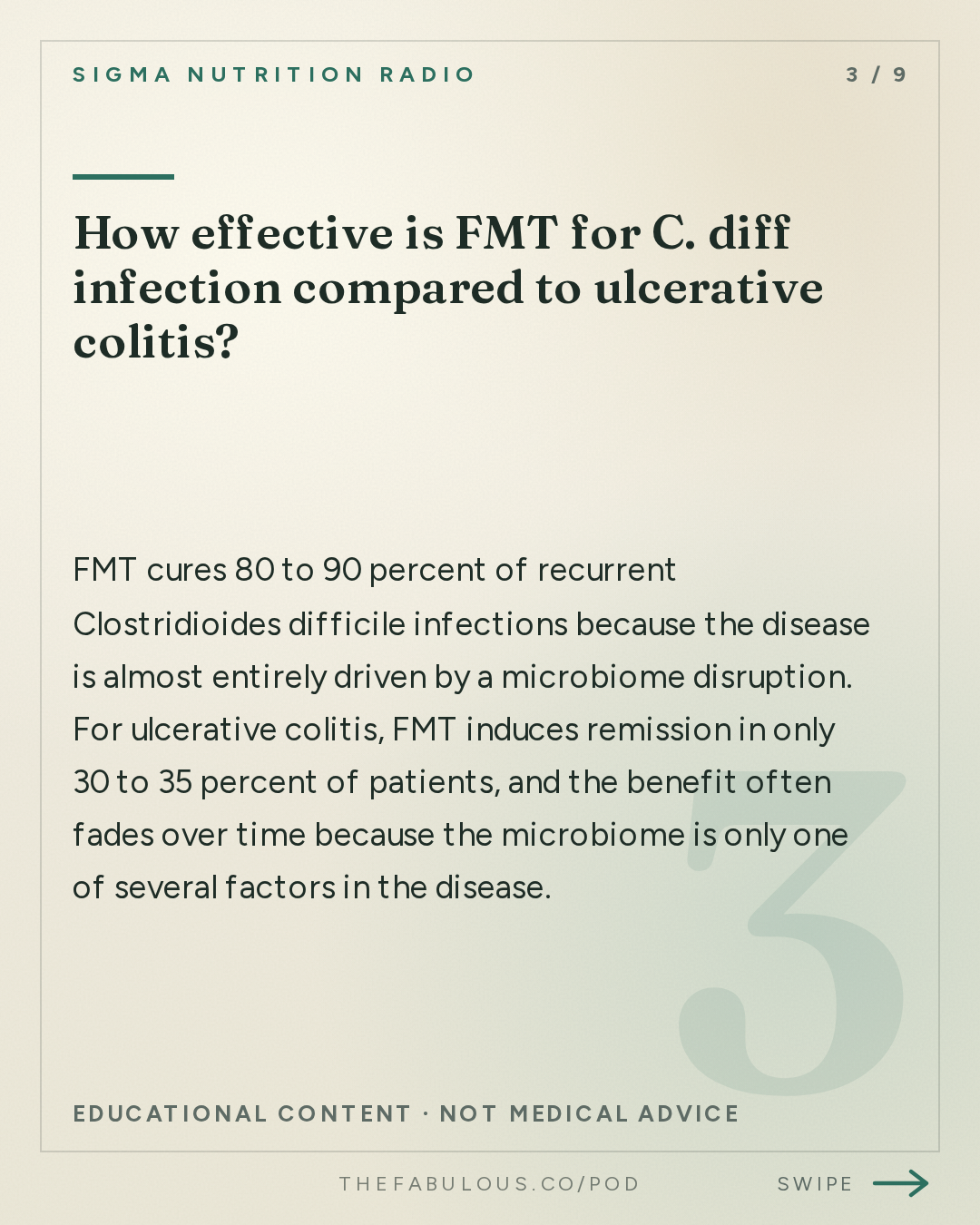 How effective is FMT for C. diff infection compared to ulcerative colitis? — Sigma Nutrition Radio: #625: Does Changing the Microbiome Actually Improve Health? – Prof. Harry Sokol
