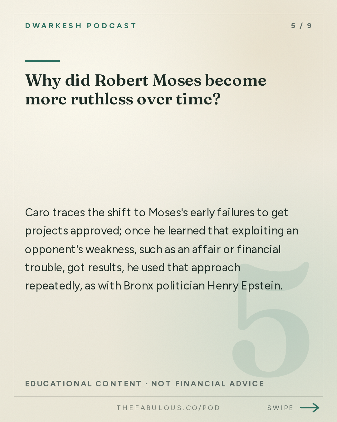 Why did Robert Moses become more ruthless over time? — Dwarkesh Podcast: Robert Caro – The master biographer reflects at 91