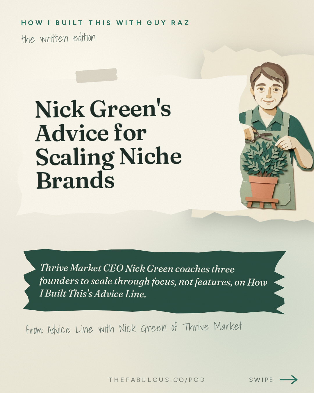 Nick Green's Advice for Scaling Niche Brands — How I Built This with Guy Raz: Advice Line with Nick Green of Thrive Market