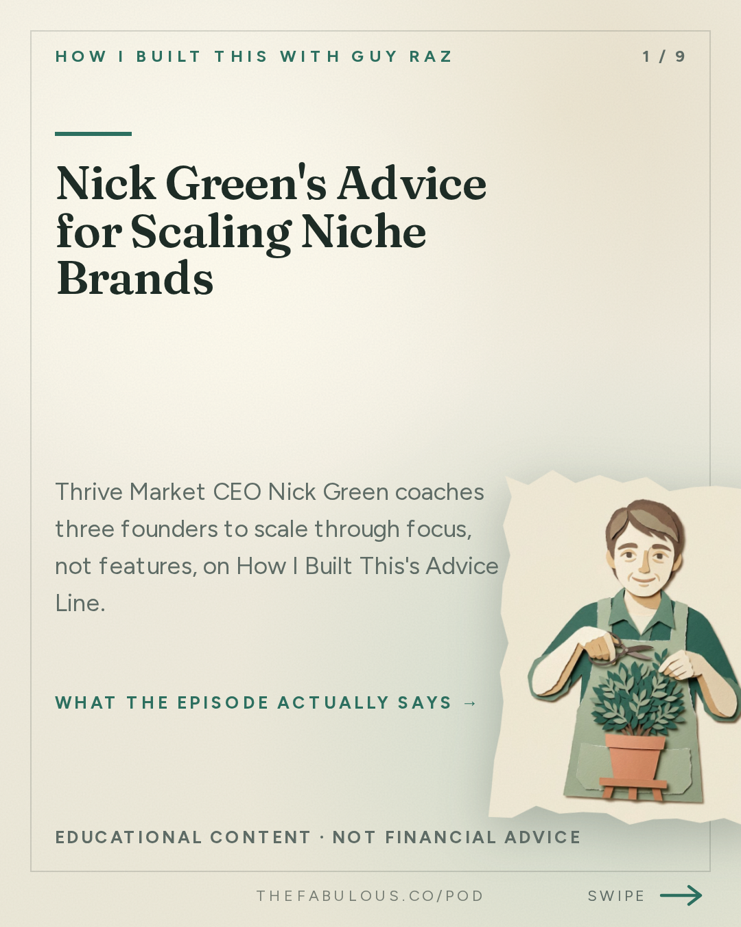 Nick Green's Advice for Scaling Niche Brands — How I Built This with Guy Raz: Advice Line with Nick Green of Thrive Market
