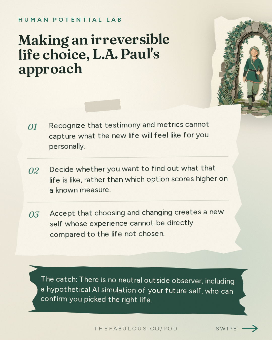 Making an irreversible life choice, L.A. Paul's approach — Human Potential Lab: The Person You Become | L.A. Paul