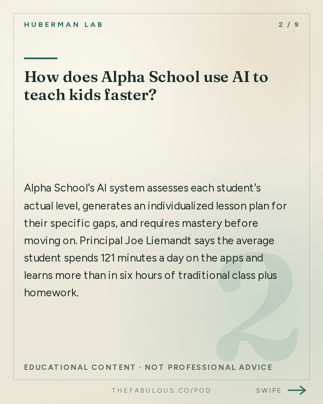 How does Alpha School use AI to teach kids faster? — Huberman Lab: How to Accelerate Learning & Improve Education | Joe Liemandt