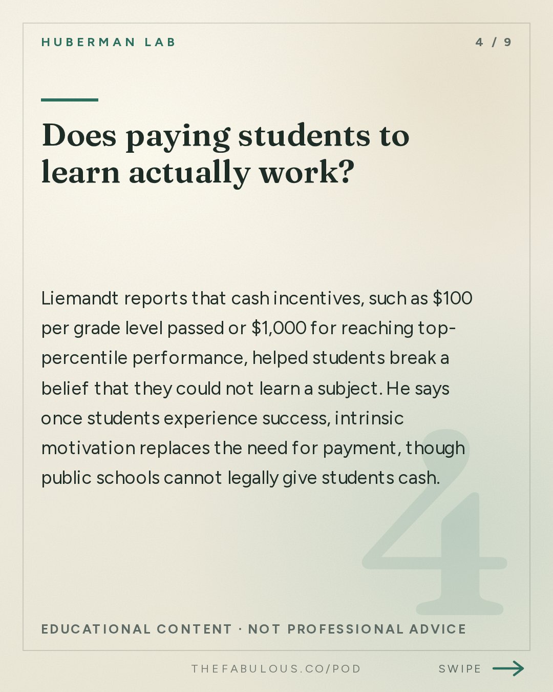 Does paying students to learn actually work? — Huberman Lab: How to Accelerate Learning & Improve Education | Joe Liemandt