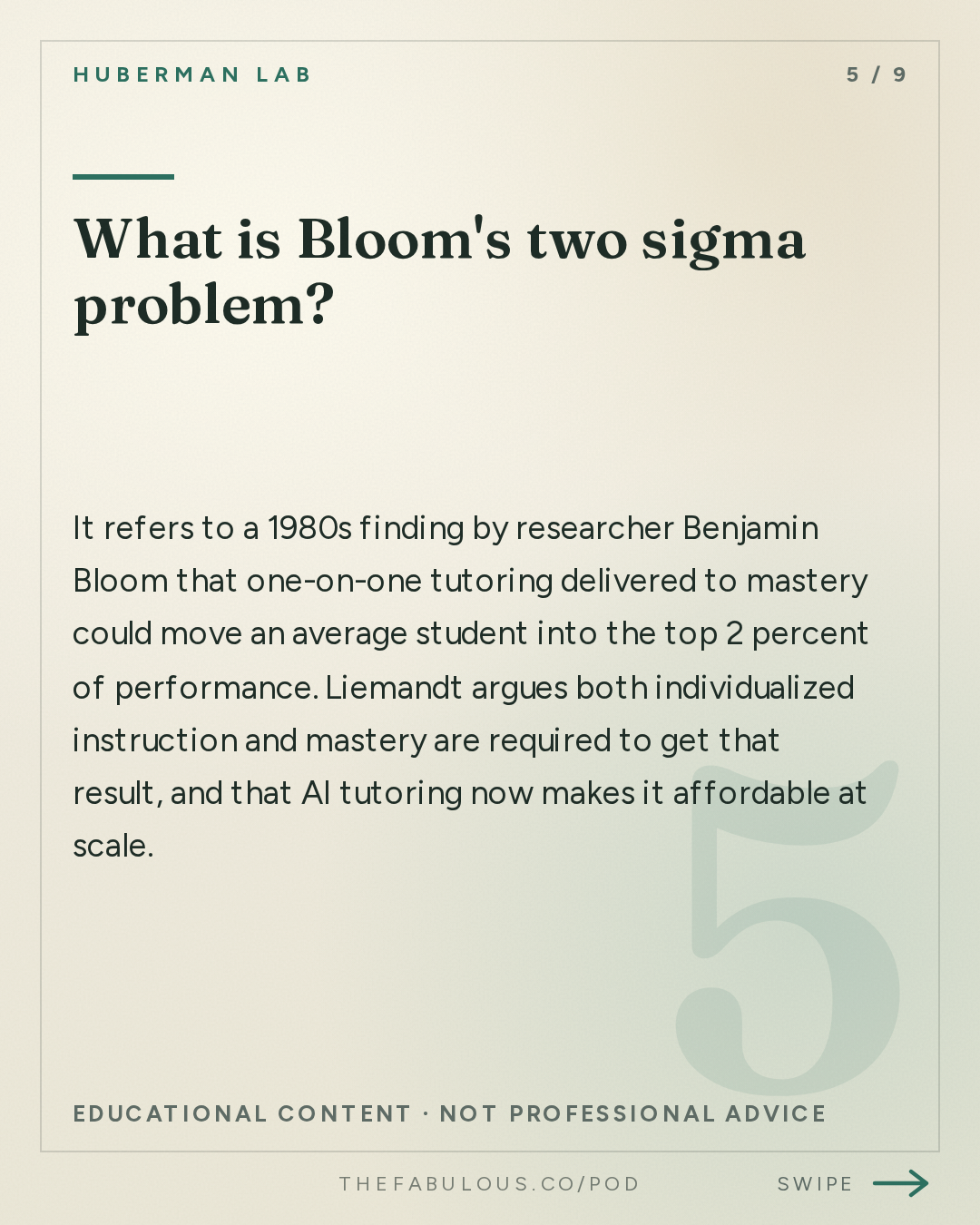 What is Bloom's two sigma problem? — Huberman Lab: How to Accelerate Learning & Improve Education | Joe Liemandt