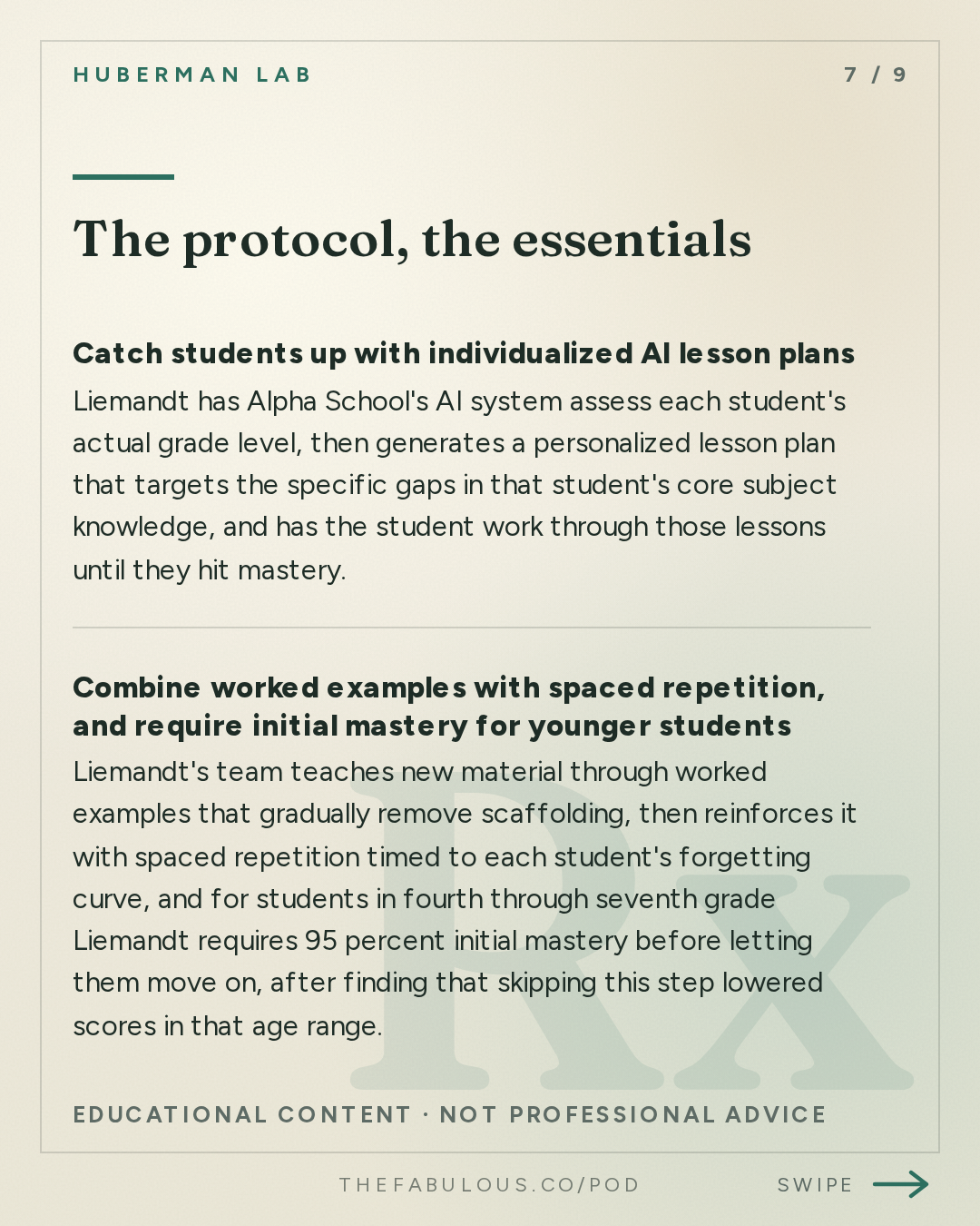 The protocol, the essentials — Huberman Lab: How to Accelerate Learning & Improve Education | Joe Liemandt