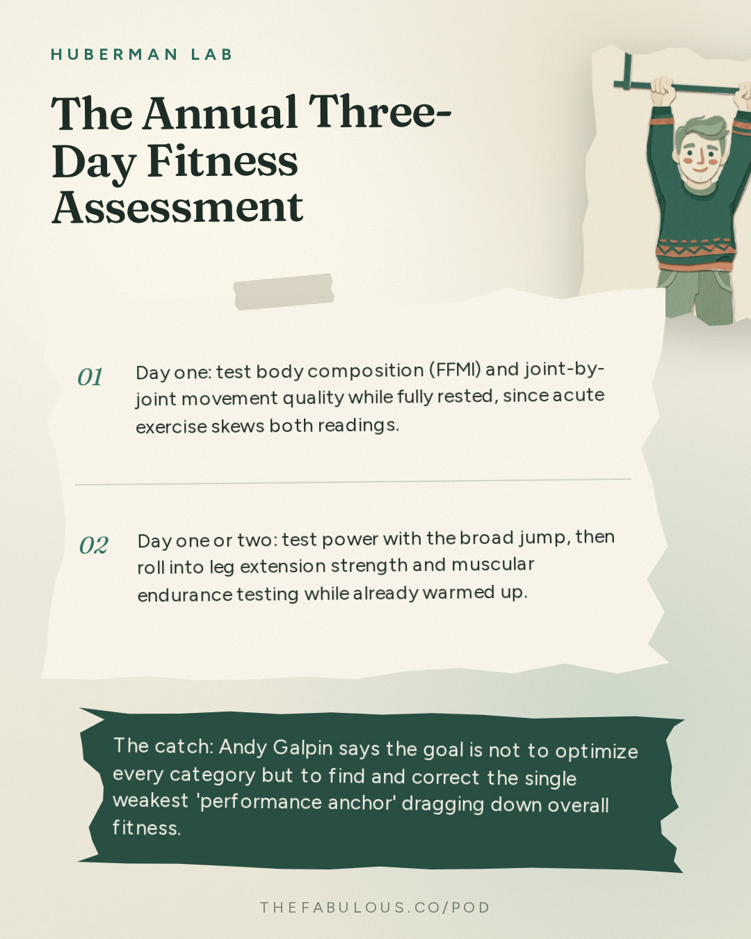The Annual Three-Day Fitness Assessment — Huberman Lab: Essentials: How to Assess & Improve All Aspects of Your Fitness | Dr. Andy Galpin