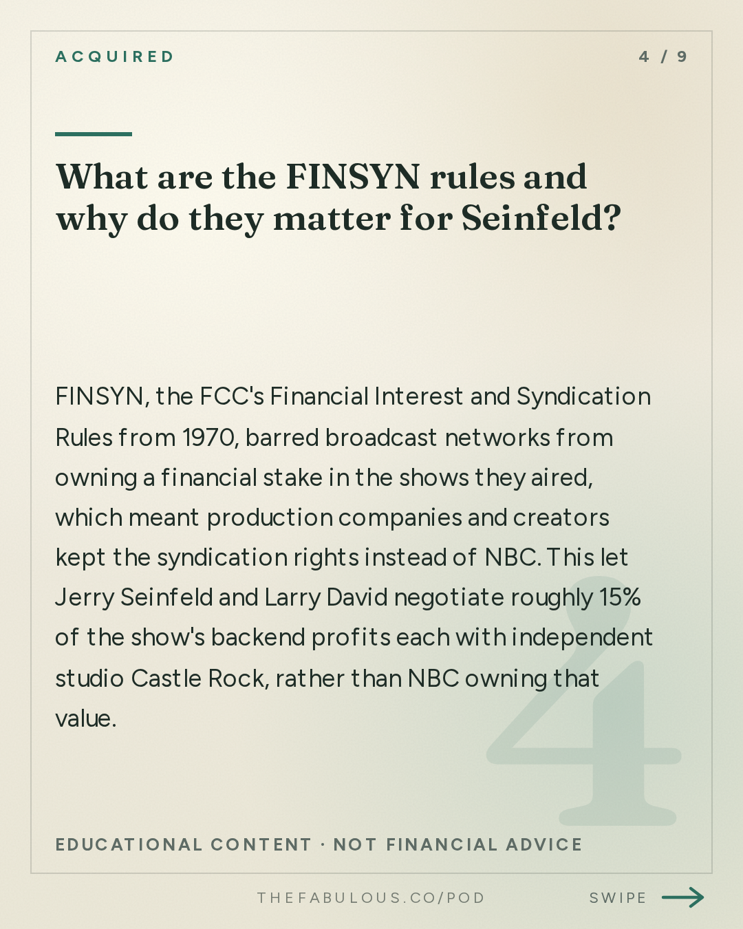What are the FINSYN rules and why do they matter for Seinfeld? — Acquired: Seinfeld
