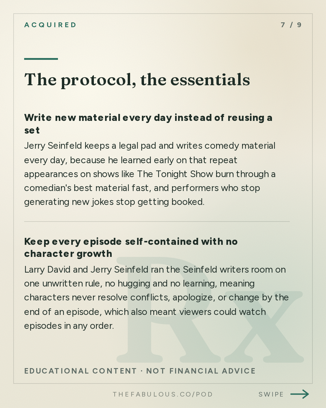 The protocol, the essentials — Acquired: Seinfeld