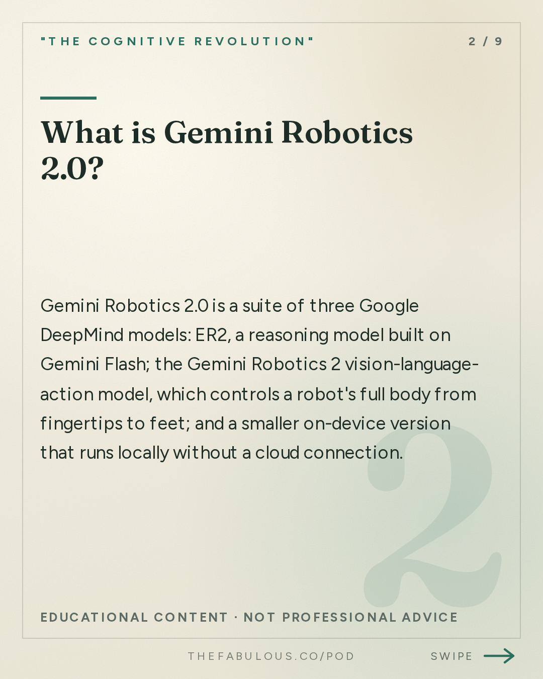 What is Gemini Robotics 2.0? — "The Cognitive Revolution" : One Brain, Any Body: Google DeepMind's Keerthana on Gemini Robotics 2, Cross-Embodiment & Humanoids