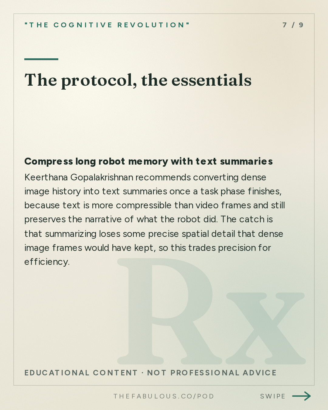 The protocol, the essentials — "The Cognitive Revolution" : One Brain, Any Body: Google DeepMind's Keerthana on Gemini Robotics 2, Cross-Embodiment & Humanoids