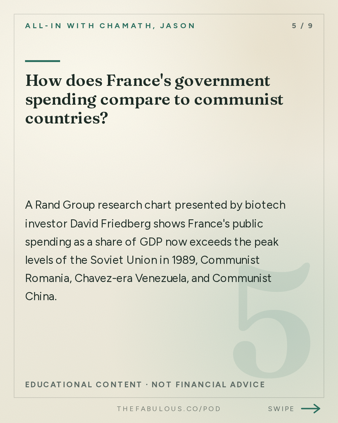 How does France's government spending compare to communist countries? — All-In with Chamath, Jason, Sacks & Friedberg: AI Cyber Panic, Ken Griffin's Bubble Warning, The Fall of France?