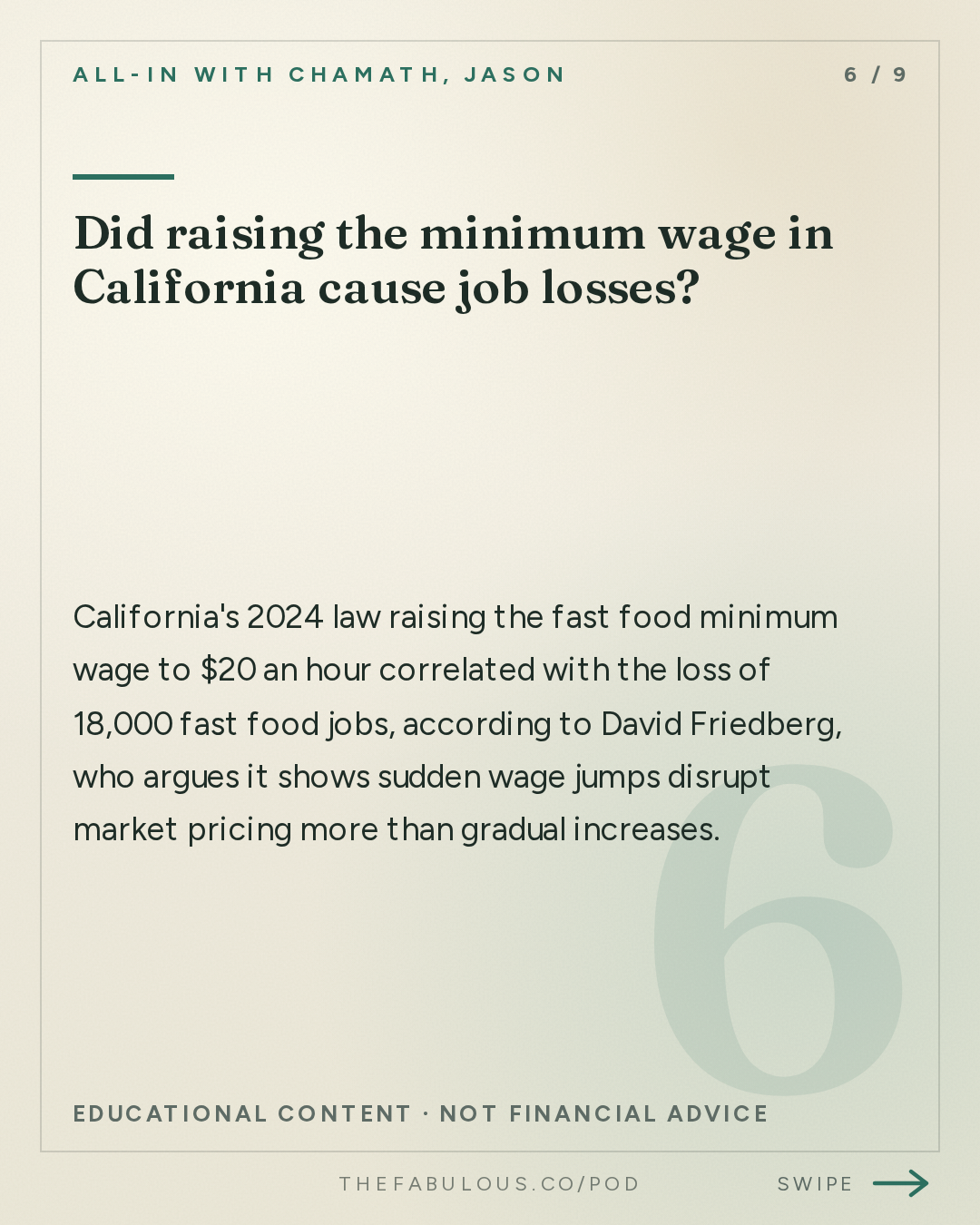 Did raising the minimum wage in California cause job losses? — All-In with Chamath, Jason, Sacks & Friedberg: AI Cyber Panic, Ken Griffin's Bubble Warning, The Fall of France?