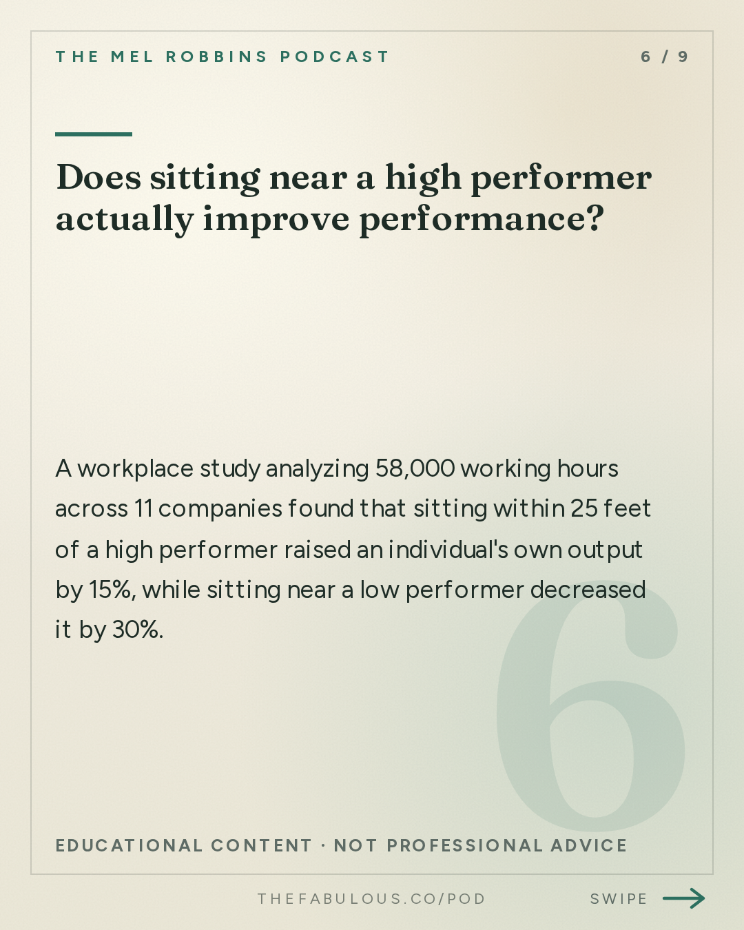 Does sitting near a high performer actually improve performance? — The Mel Robbins Podcast: Body Language Expert: 6 Psychological Tricks to Turn Awkwardness into Confidence
