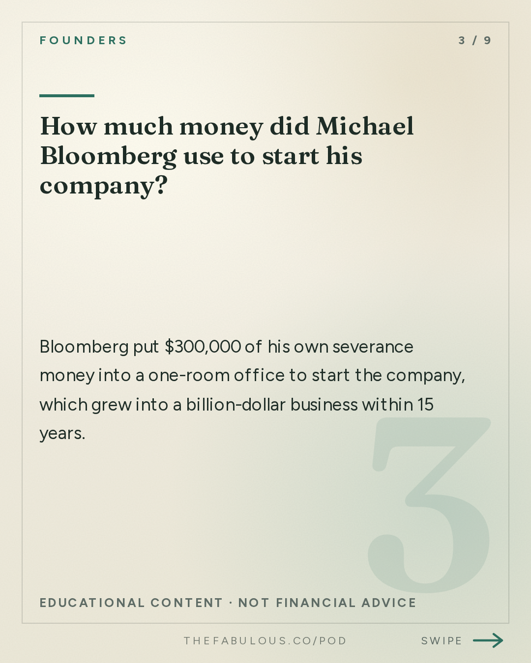 How much money did Michael Bloomberg use to start his company? — Founders: How Michael Bloomberg Works