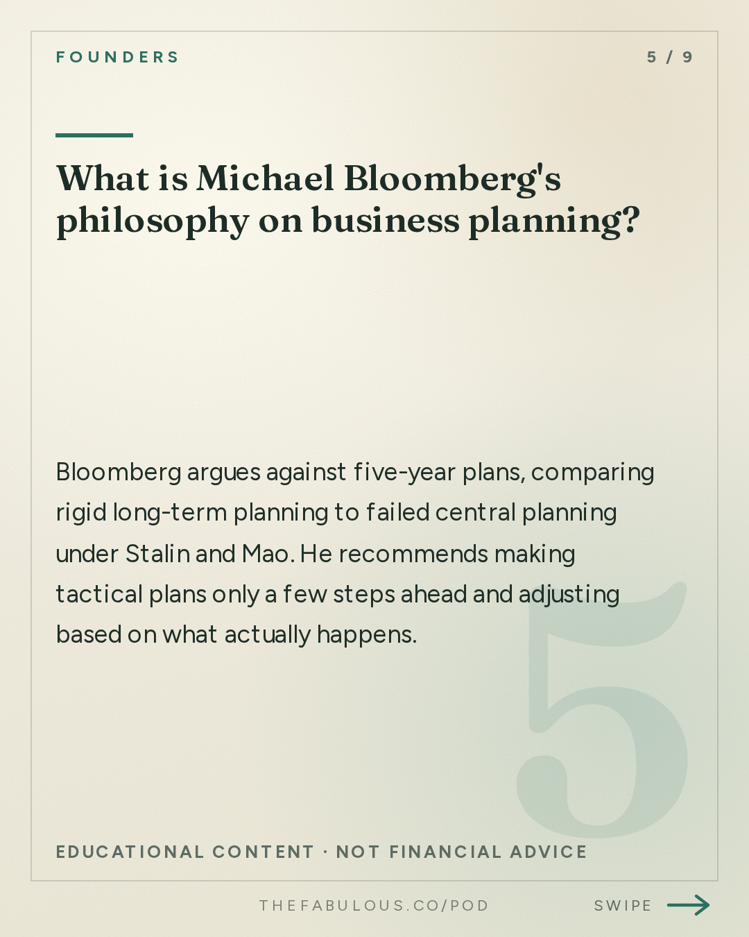 What is Michael Bloomberg's philosophy on business planning? — Founders: How Michael Bloomberg Works