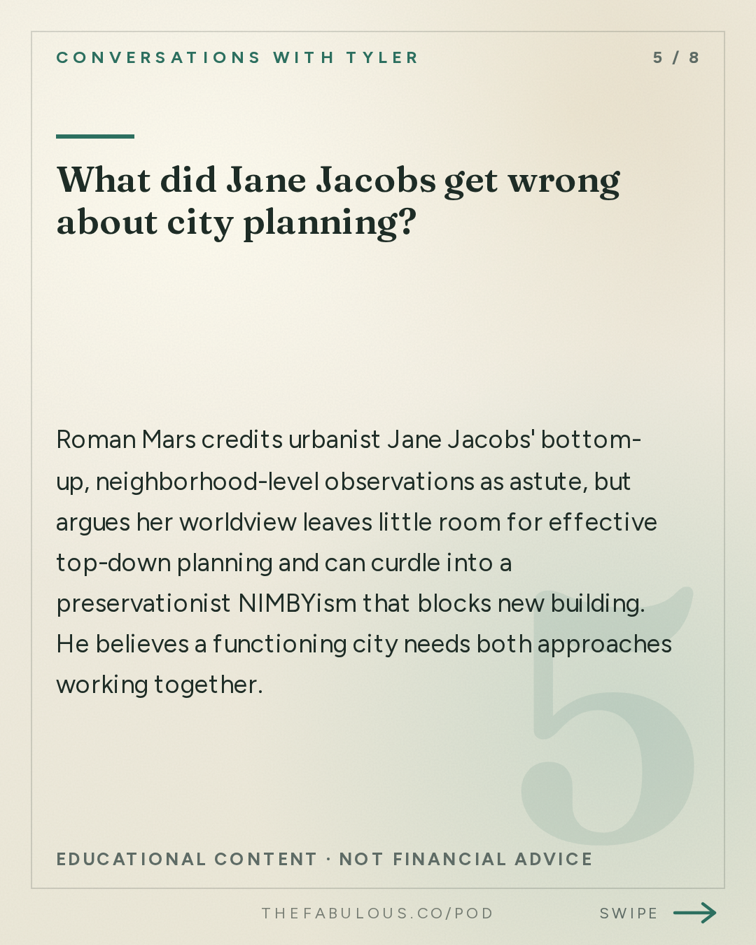 What did Jane Jacobs get wrong about city planning? — Conversations with Tyler: Roman Mars on Flags, Phones, and the Design of Everyday Life