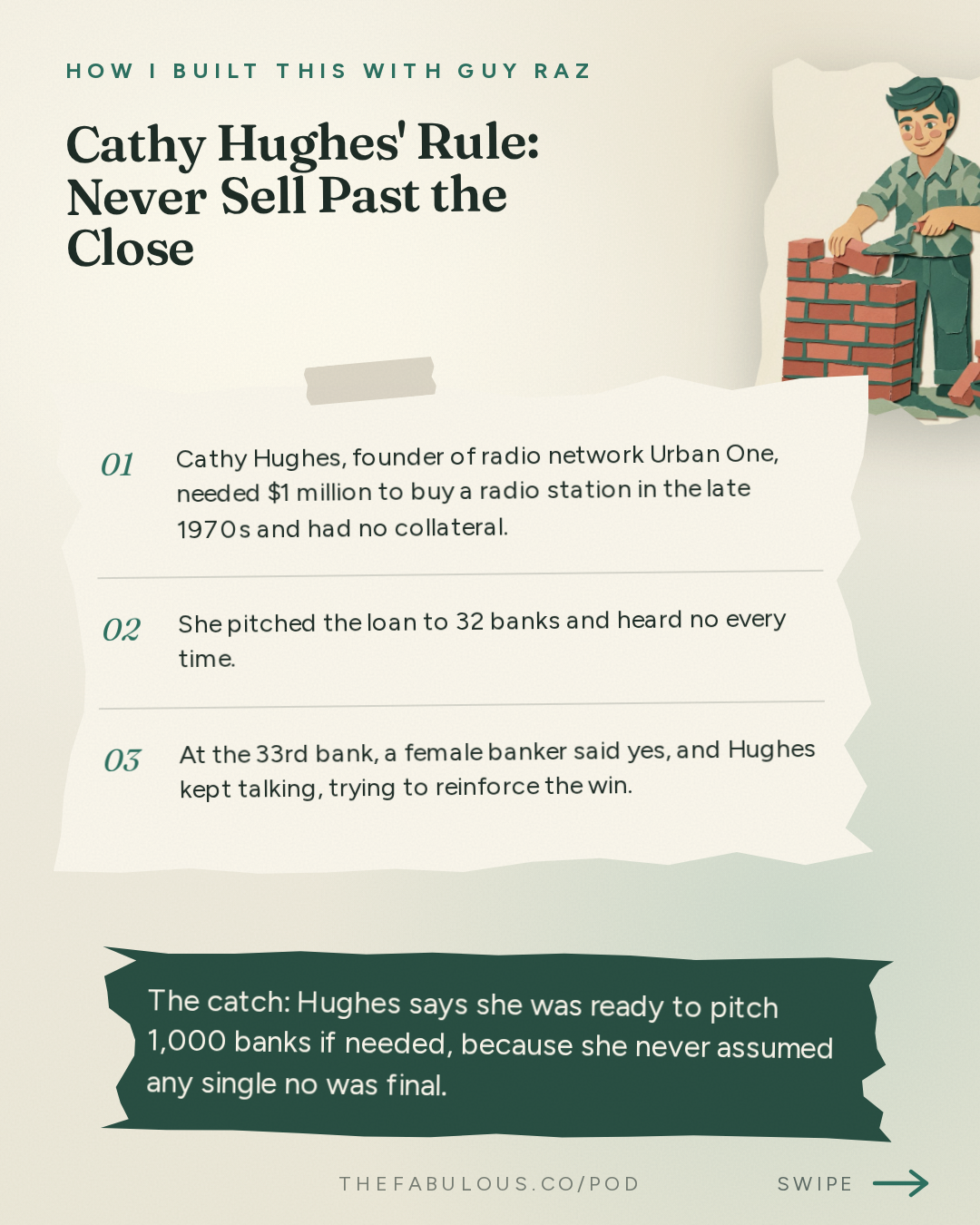 Cathy Hughes' Rule: Never Sell Past the Close — How I Built This with Guy Raz: 10 Years of How I Built This: A Decade of Innovation, Risk and Reinvention