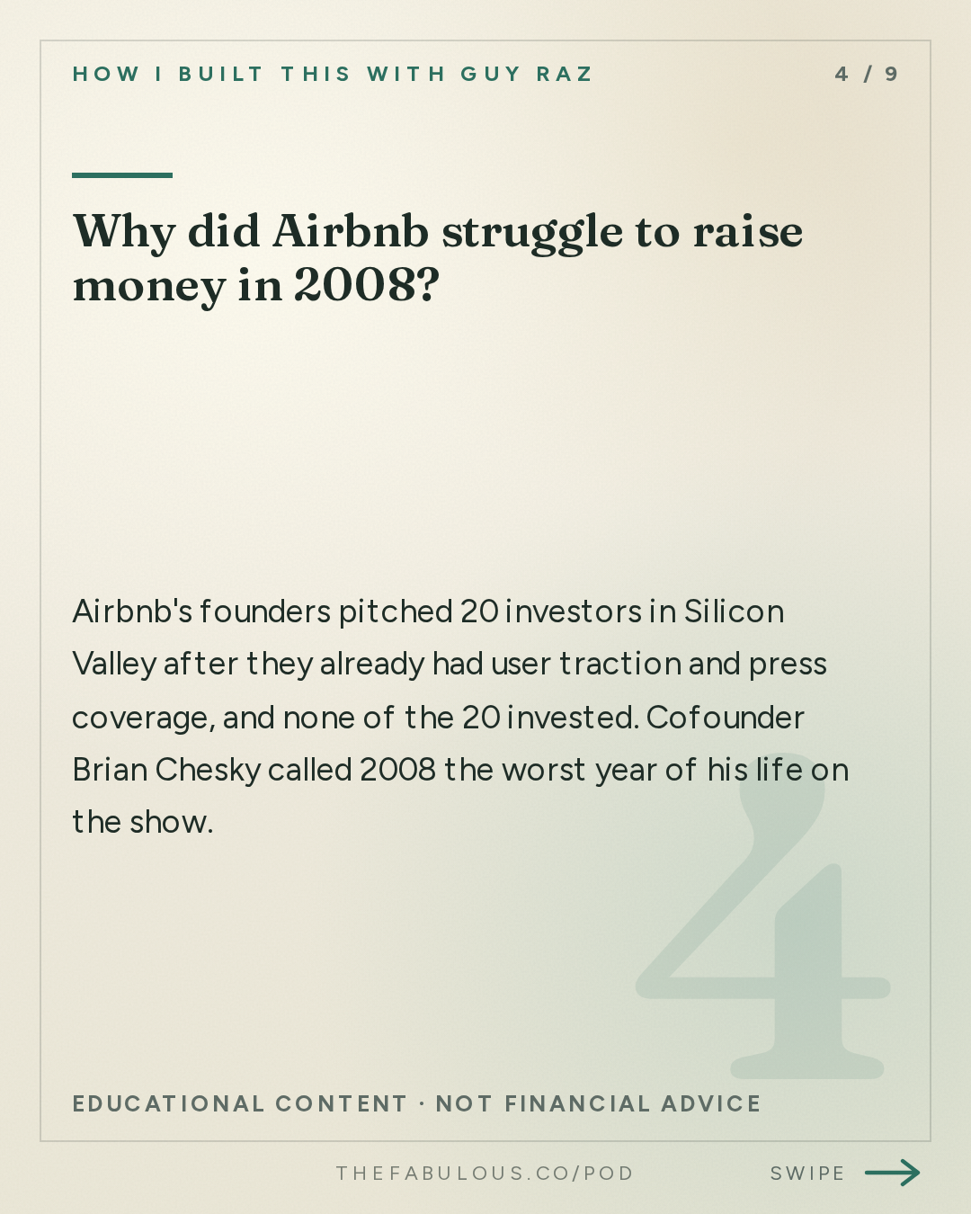 Why did Airbnb struggle to raise money in 2008? — How I Built This with Guy Raz: 10 Years of How I Built This: A Decade of Innovation, Risk and Reinvention