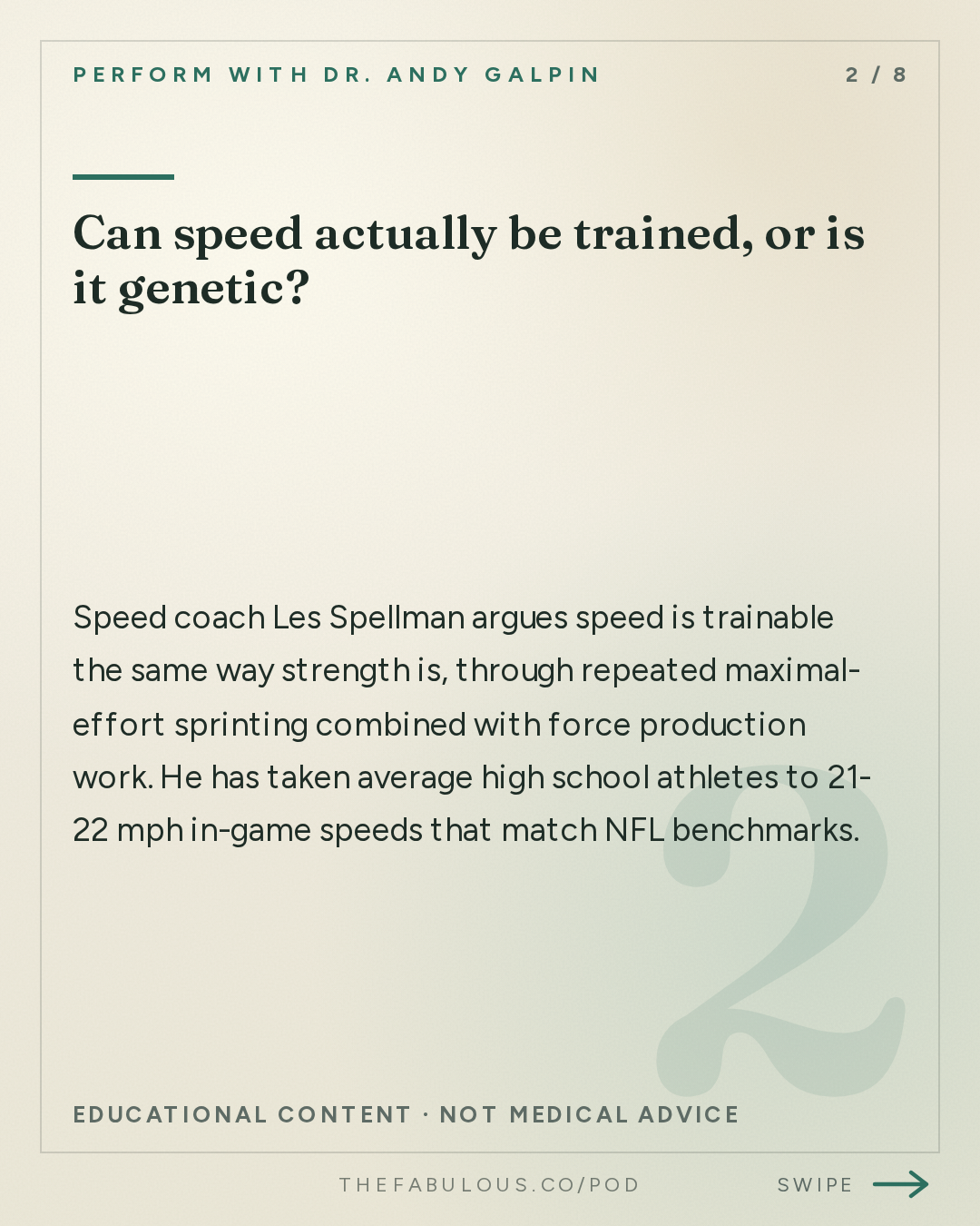 Can speed actually be trained, or is it genetic? — Perform with Dr. Andy Galpin: How to Get Faster (Acceleration, Deceleration, Agility & Strength) | Les Spellman