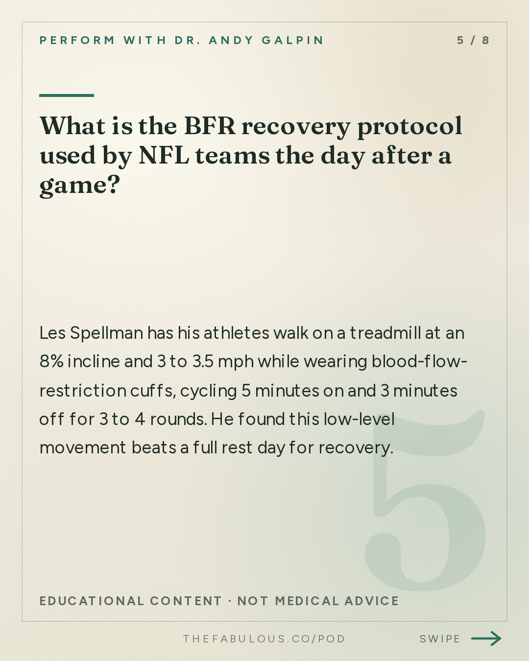 What is the BFR recovery protocol used by NFL teams the day after a game? — Perform with Dr. Andy Galpin: How to Get Faster (Acceleration, Deceleration, Agility & Strength) | Les Spellman