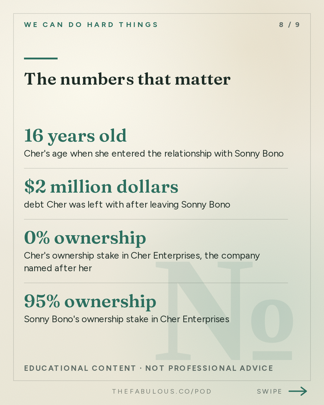 The numbers that matter — We Can Do Hard Things: (BEST OF) CHER: Life Advice We’ll Never Forget