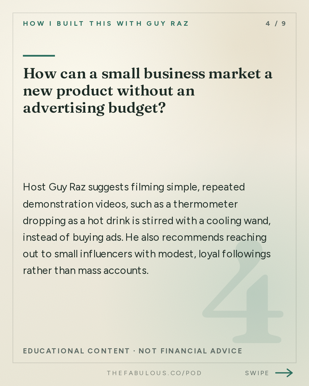 How can a small business market a new product without an advertising budget? — How I Built This with Guy Raz: Advice Line with Kip Tindell of The Container Store